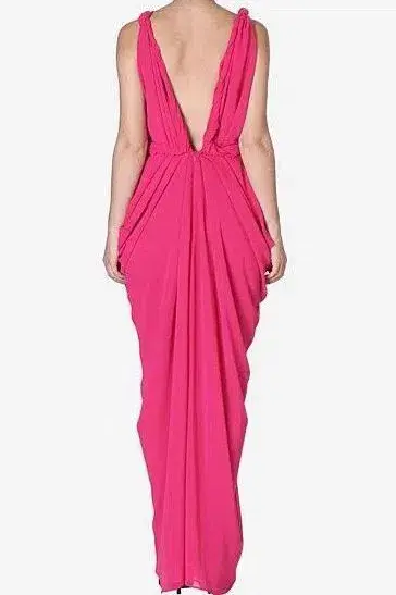 Carla Zampatti Forget Me Knot Dress Pink Size 12 - Image 2