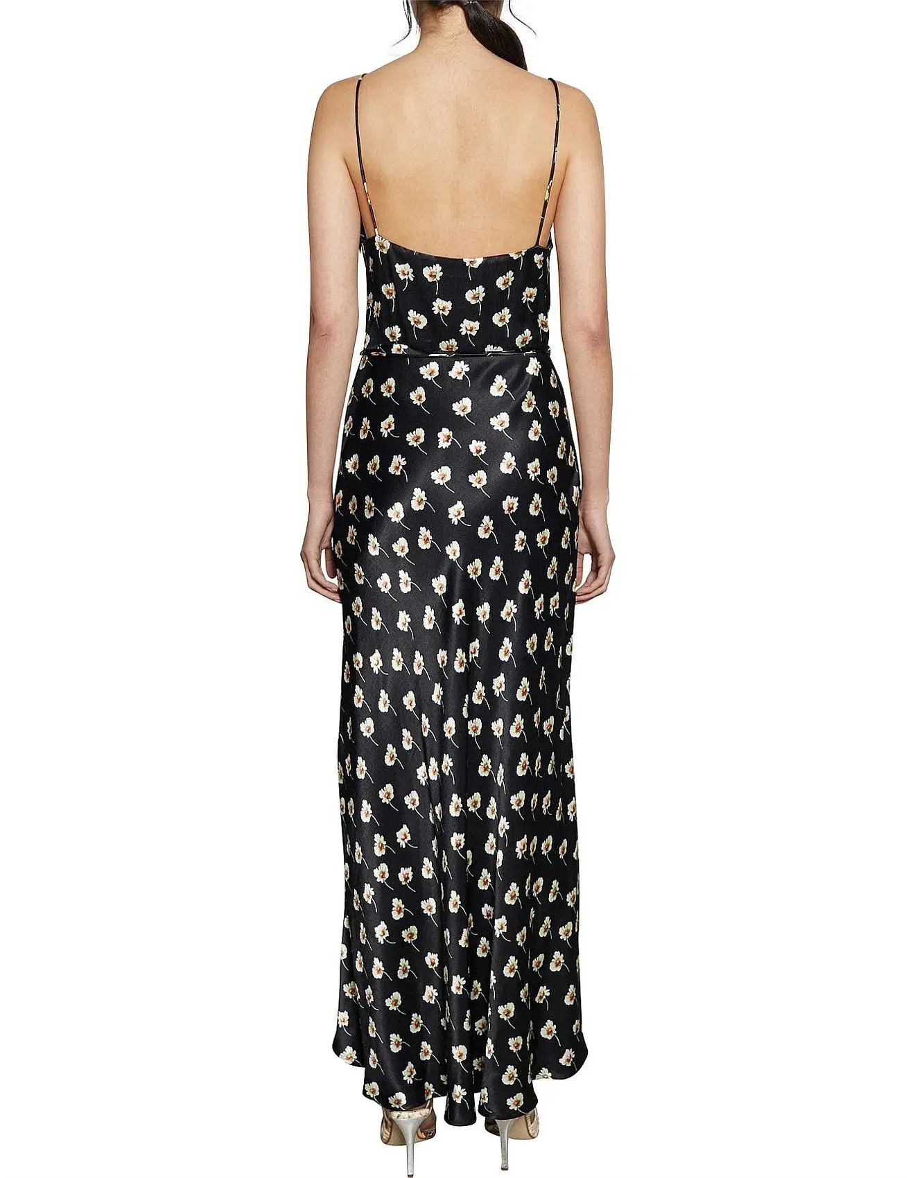 Bec & Bridge Sylvie Black Long Maxi Dress Floral Daisy Tropical 12 - Image 2