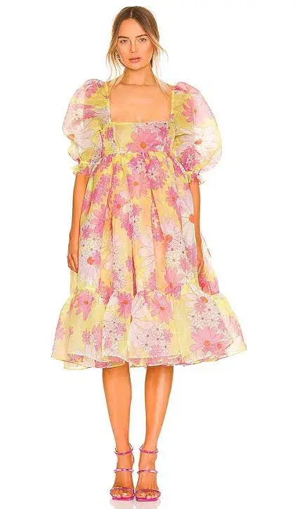 Selkie “The Goldie” French Puff Dress 2X - Image 2
