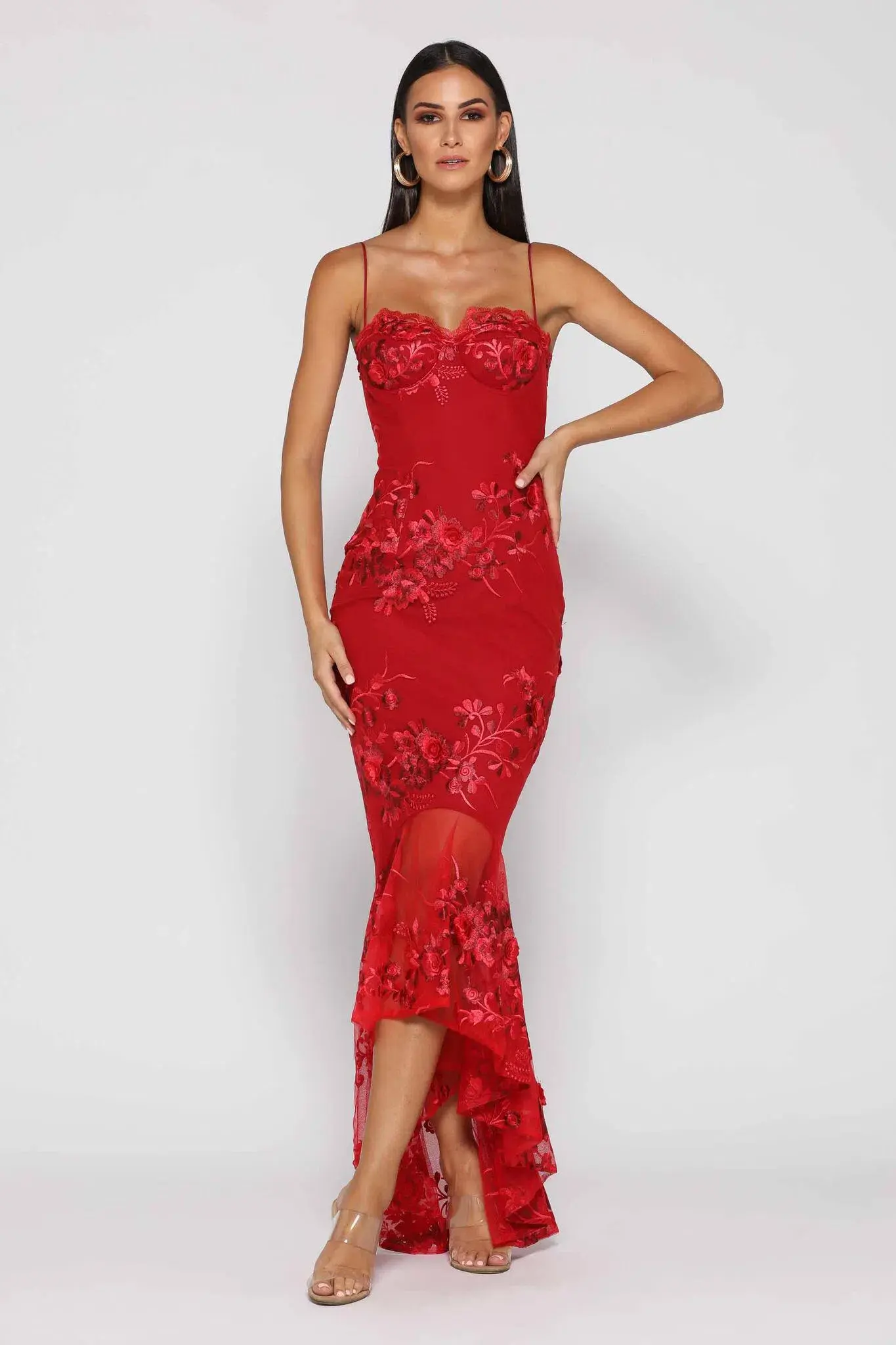 Elle Zeitoune Renee Dress Red Size 10 - Image 1