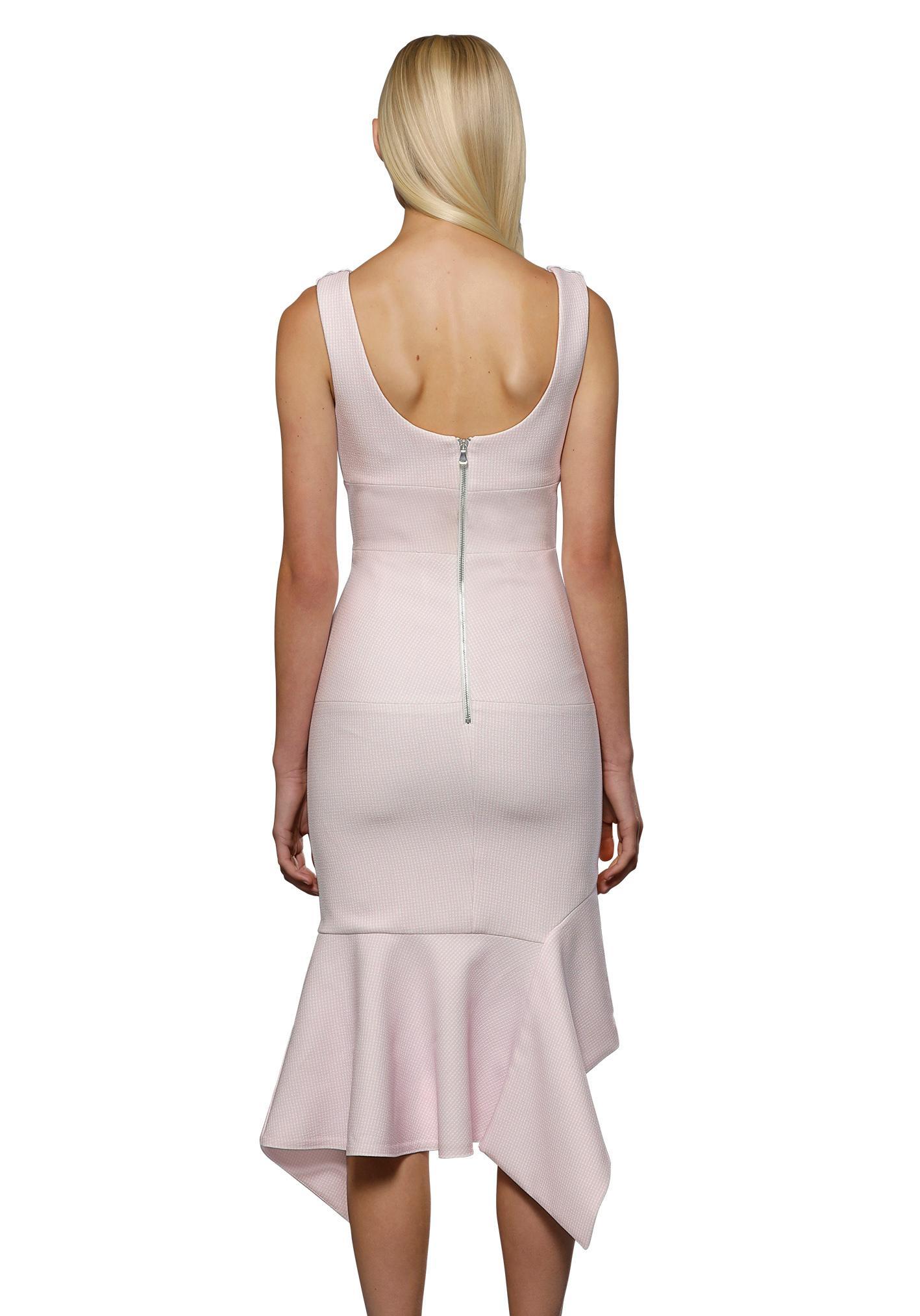 By Johnny The Ripple Panel Midi Dress Baby Pink Size 6 - Image 3