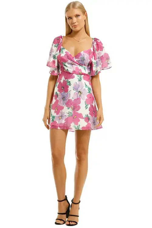 Talulah My Lover Mini Dress Poppy Paradise Multi Floral Print Size 10 for rent on The Volte - main image