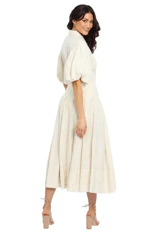 Acler Grange Dress Cream Size AU 10 - Image 3