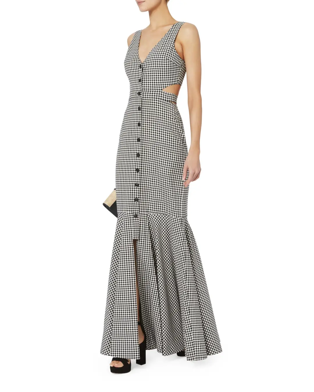 Marissa Webb Judith Gingham Maxi Dress Print Size XS / AU 6 for rent on The Volte - main image