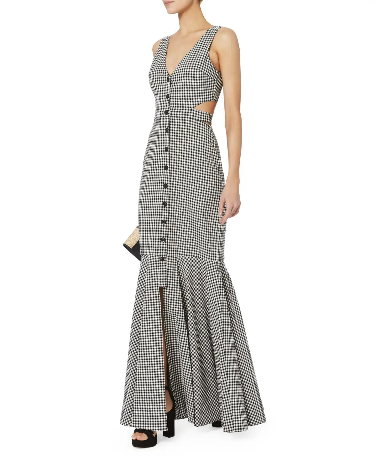 Marissa Webb Judith Gingham Maxi Dress Print Size XS / AU 6 - Image 1