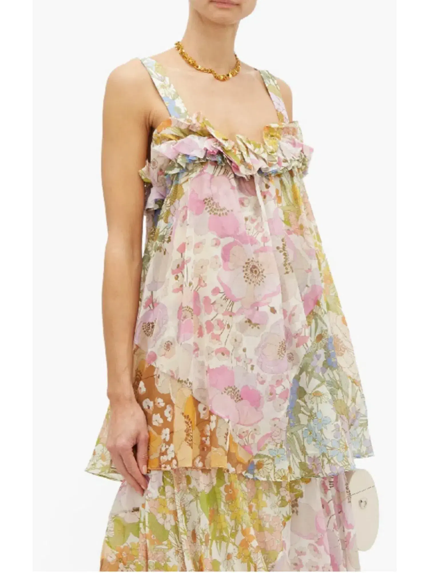 Zimmermann Super Eight Tiered Floral Maxi Dress Multi Size 0 / AU 8 - Image 2