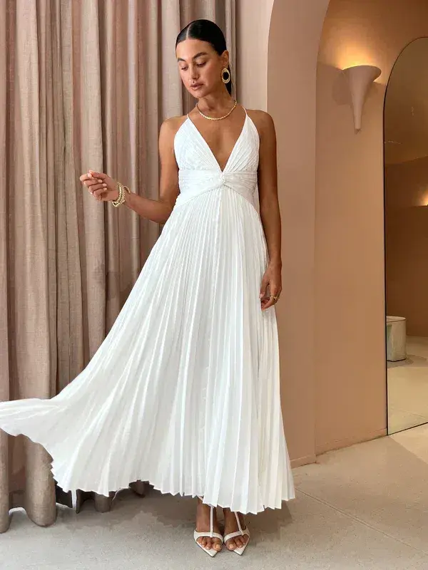 Issy Orla Maxi Dress White Size 6 - Image 2