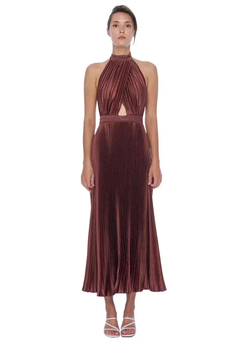 L’idee Renaissance Gown Chocolate Size 6 - Image 2