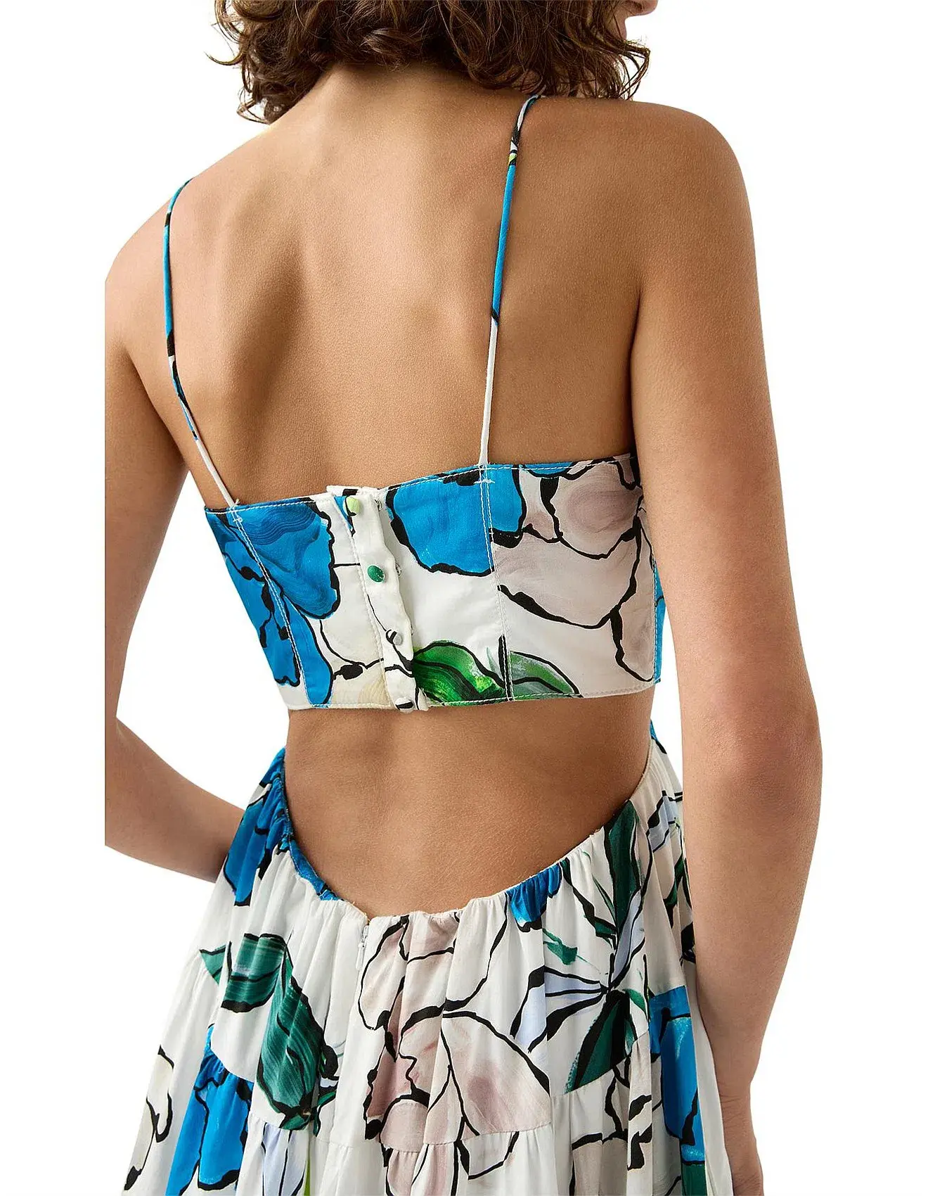 Aje Botanical Tiered Midi Dress Size 8 - Image 3
