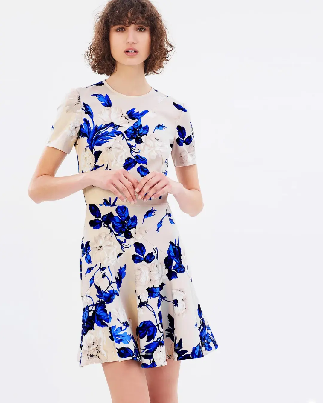 Lover Watercolour Scuba Mini Dress Floral Size AUS 8 US 4 for rent on The Volte - main image