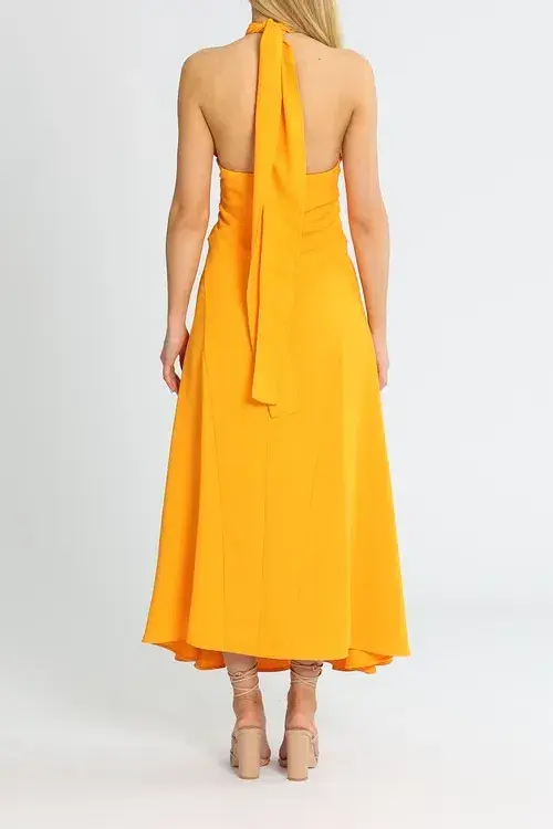 By Johnny Zina Midi Dress Orange Size 10 for rent on The Volte - main image