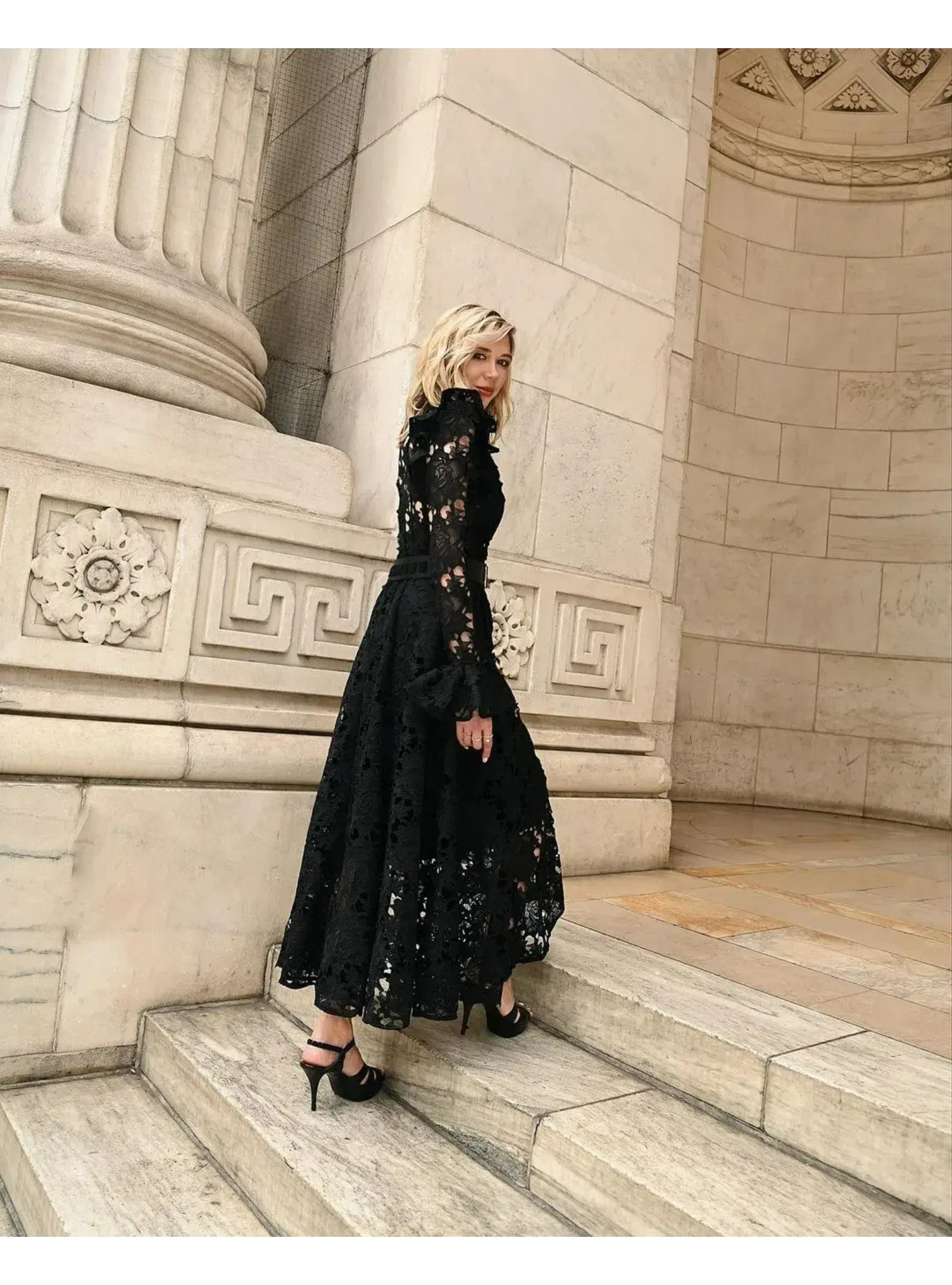 Leo Lin Aliyah Dress Black Size AU 12 - Image 4