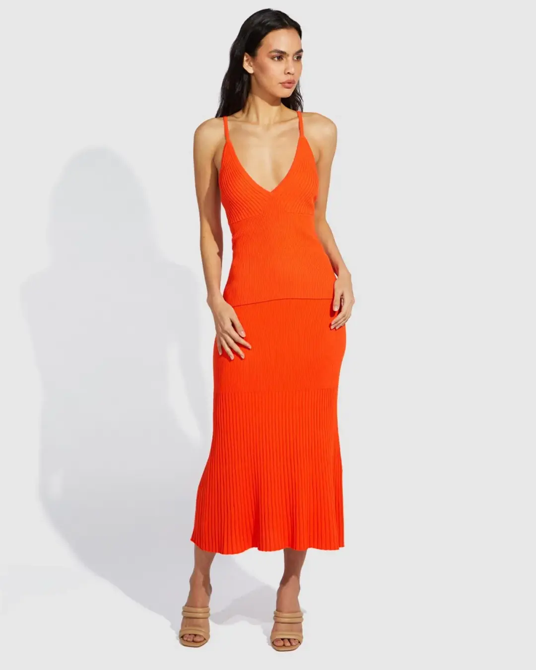 Alice McCall Michelle Knit Skirt Orange Size AU 8 for rent on The Volte - main image