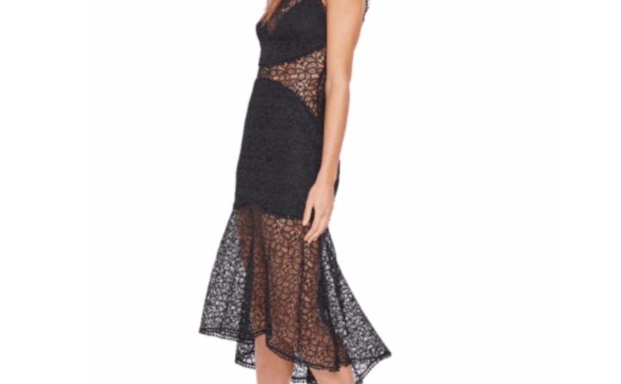 Nicholas Guipure Lace Midi Dress Black Size 8 - Image 4