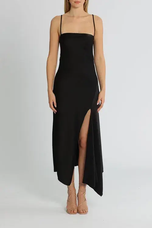 Camilla and Marc Acacia Square Neck Dress Black Size AU 8 - Image 1