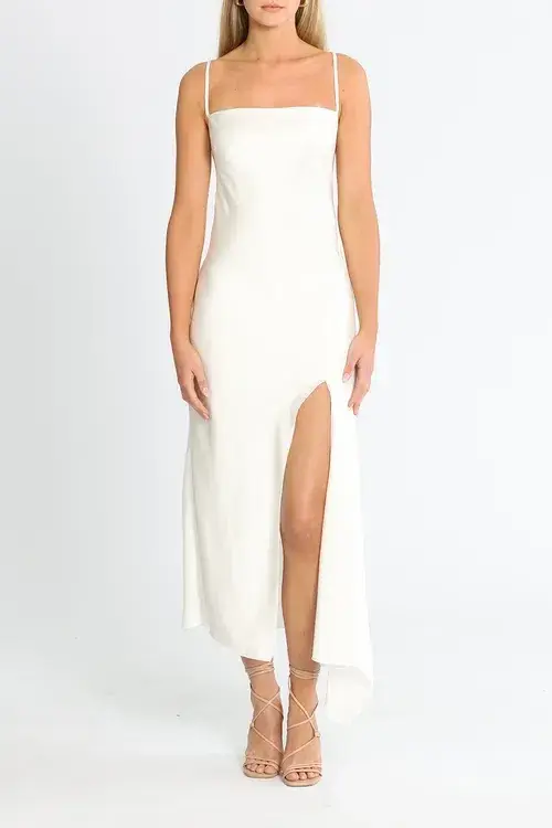 Camilla and Marc Acacia Square Neck Dress Ivory White Size AU 10 - Image 1