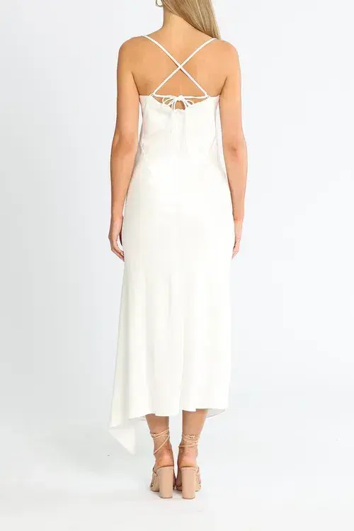 Camilla and Marc Acacia Square Neck Dress Ivory White Size AU 10 for rent on The Volte - main image