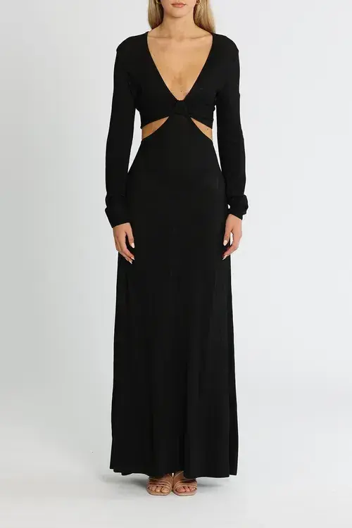 Camilla and Marc Alvar Knit Dress Black Size AU 12 - Image 1