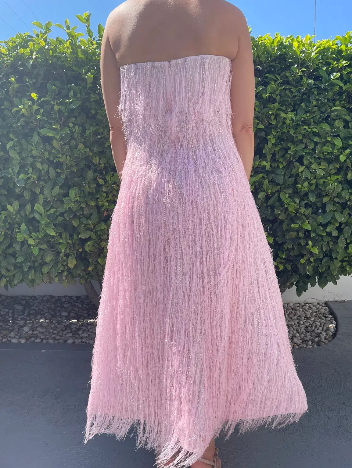Rachel Gilbert Rollo Midi Dress Pink Size AU 12 - Image 2