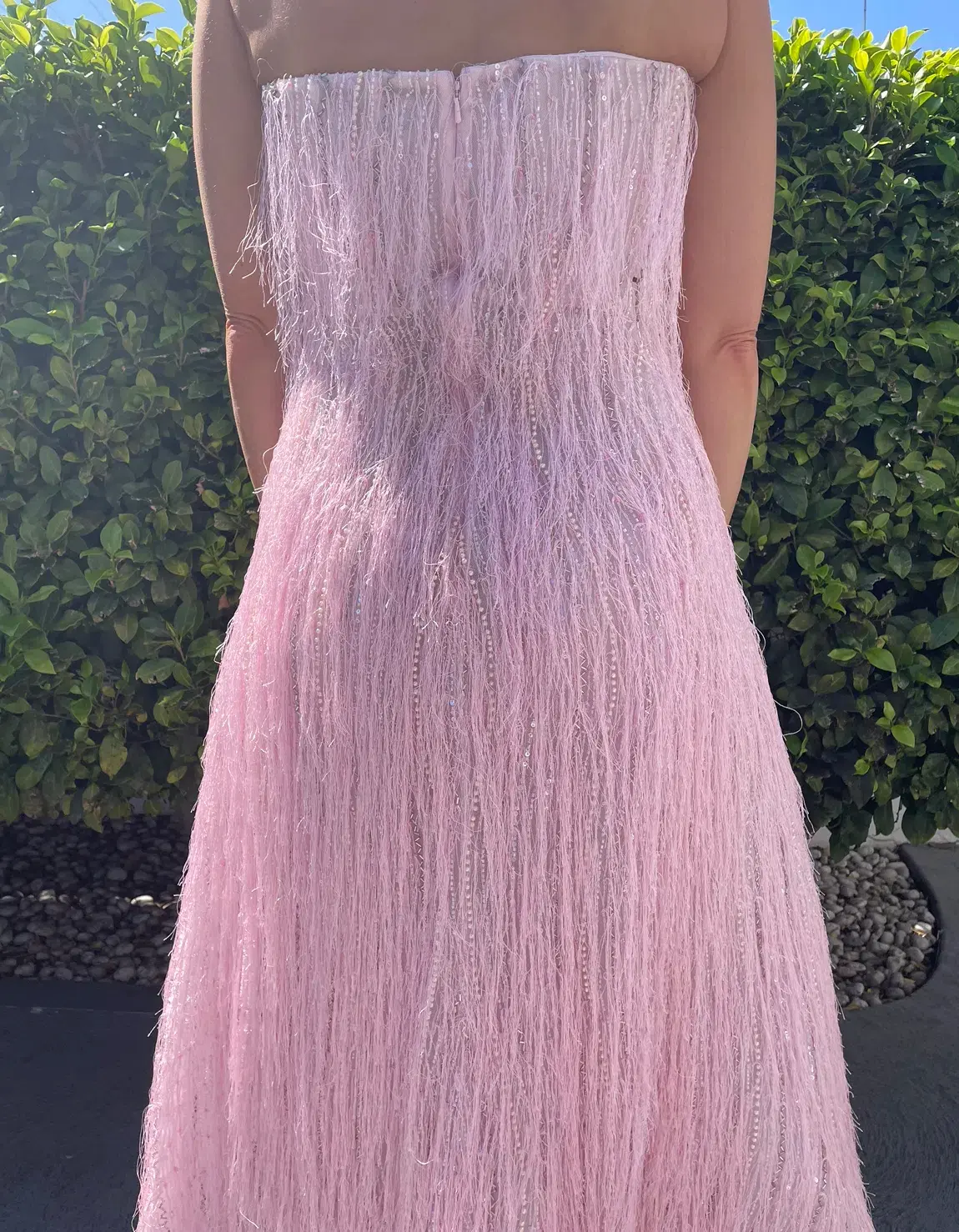 Rachel Gilbert Rollo Midi Dress Pink Size AU 12 - Image 3
