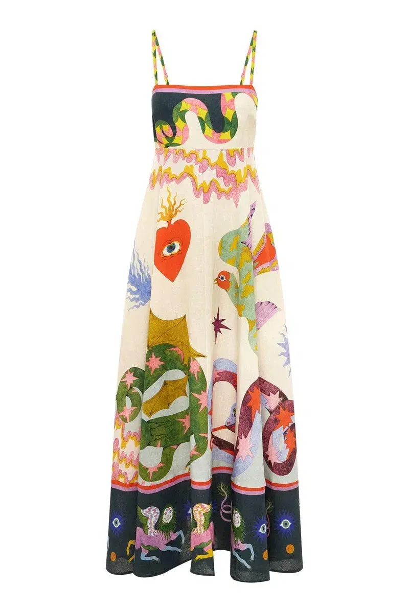 Alemais Seeker Sun Dress Print Size 6 for rent on The Volte - main image