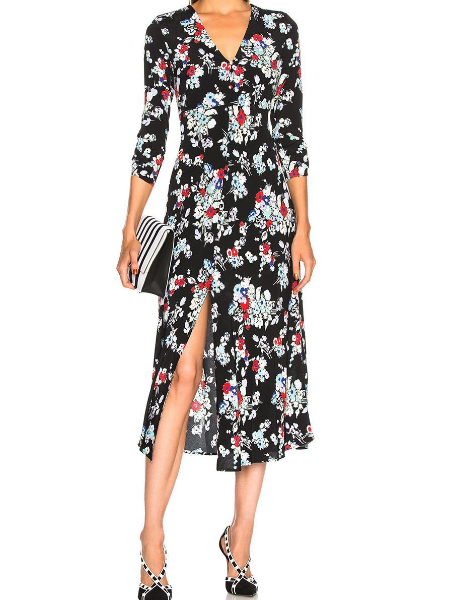 Rixo London Katie Dress Floral Bunch Size 12 - Image 1