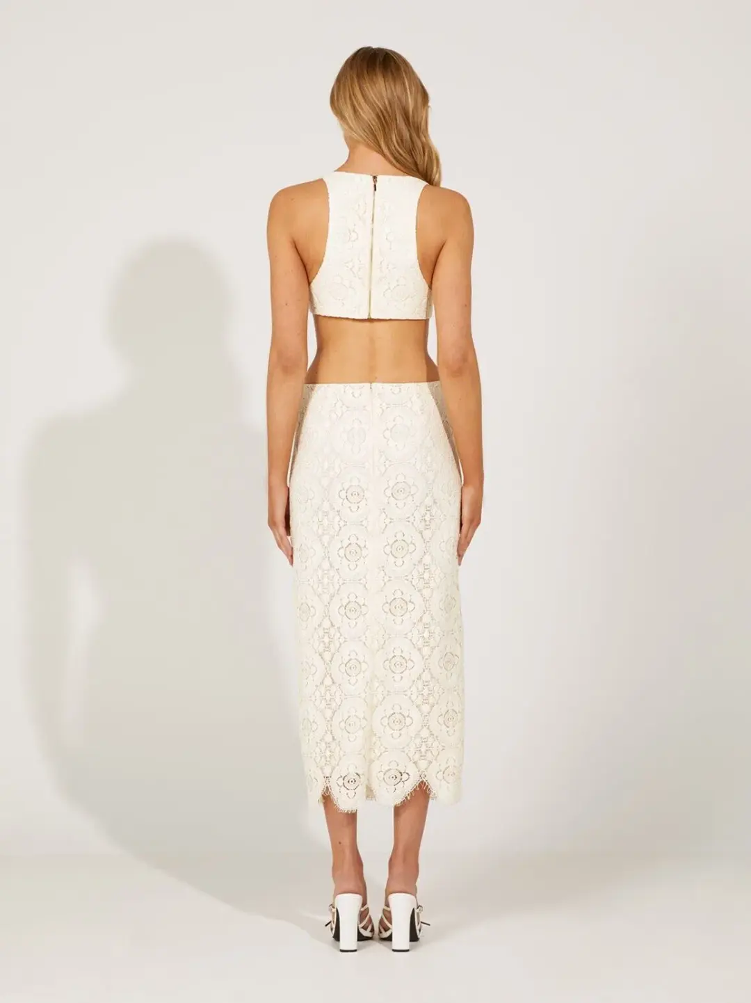 Alice McCall Yvonne Midi Dress Vanilla Bean Size 10 for rent on The Volte - main image