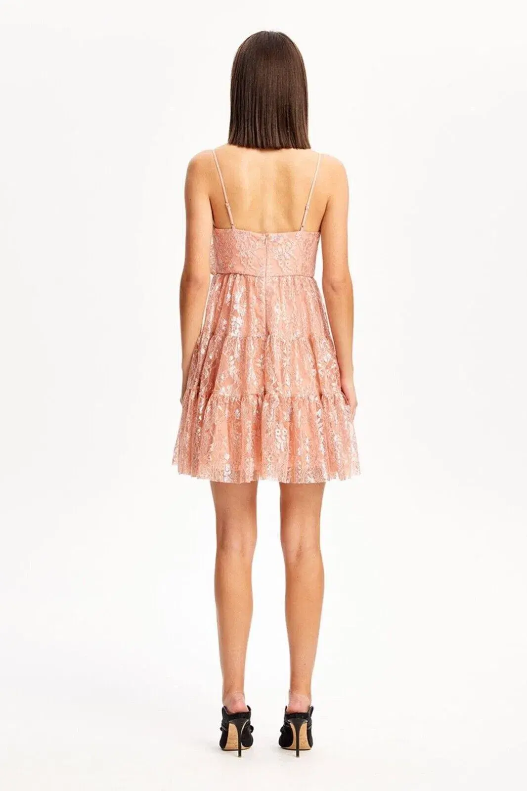 Alice McCall Slow Drives Bow Mini Dress Blush Size 14 for rent on The Volte - main image