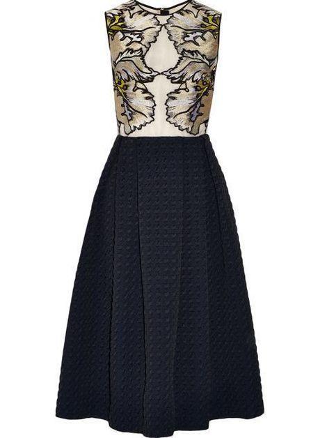Erdem Shirlette Embroidered Organza And Matelassé Dress Size 12 - Image 2