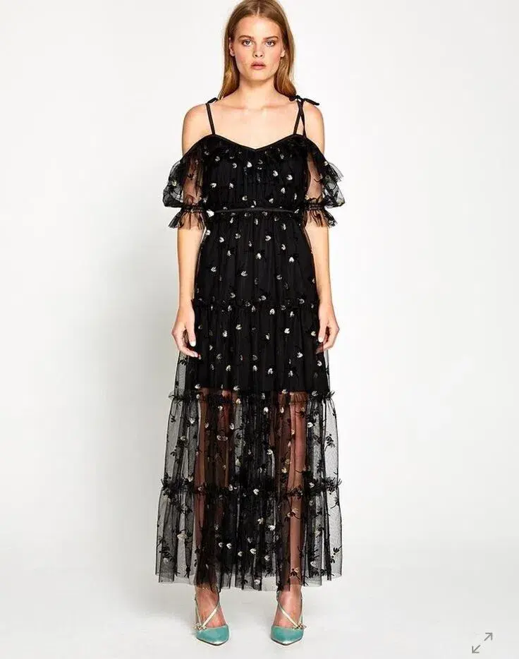 Alice McCall Moon Lover Midi Dress Black Size 8  - Image 1