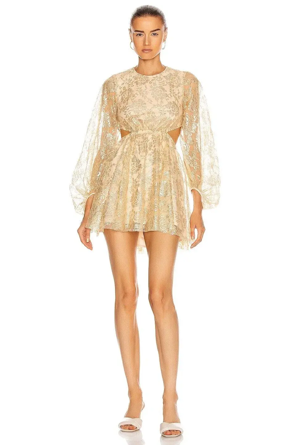 Alice McCall Magic Thinking Mini Dress Gold Size 8  - Image 1