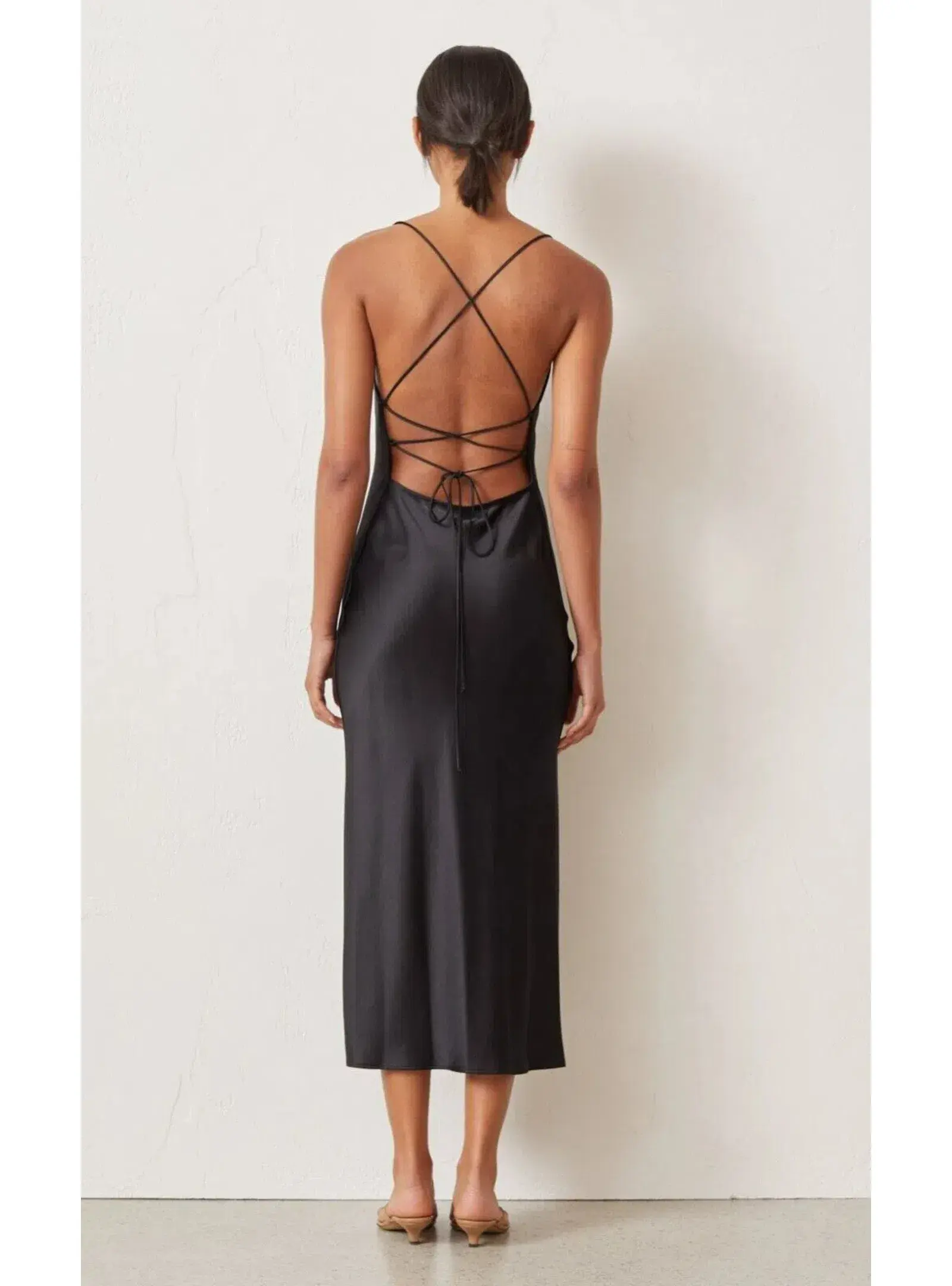 Bec & Bridge Seraphine Laced Up Dress Black Size AU 6 - Image 2