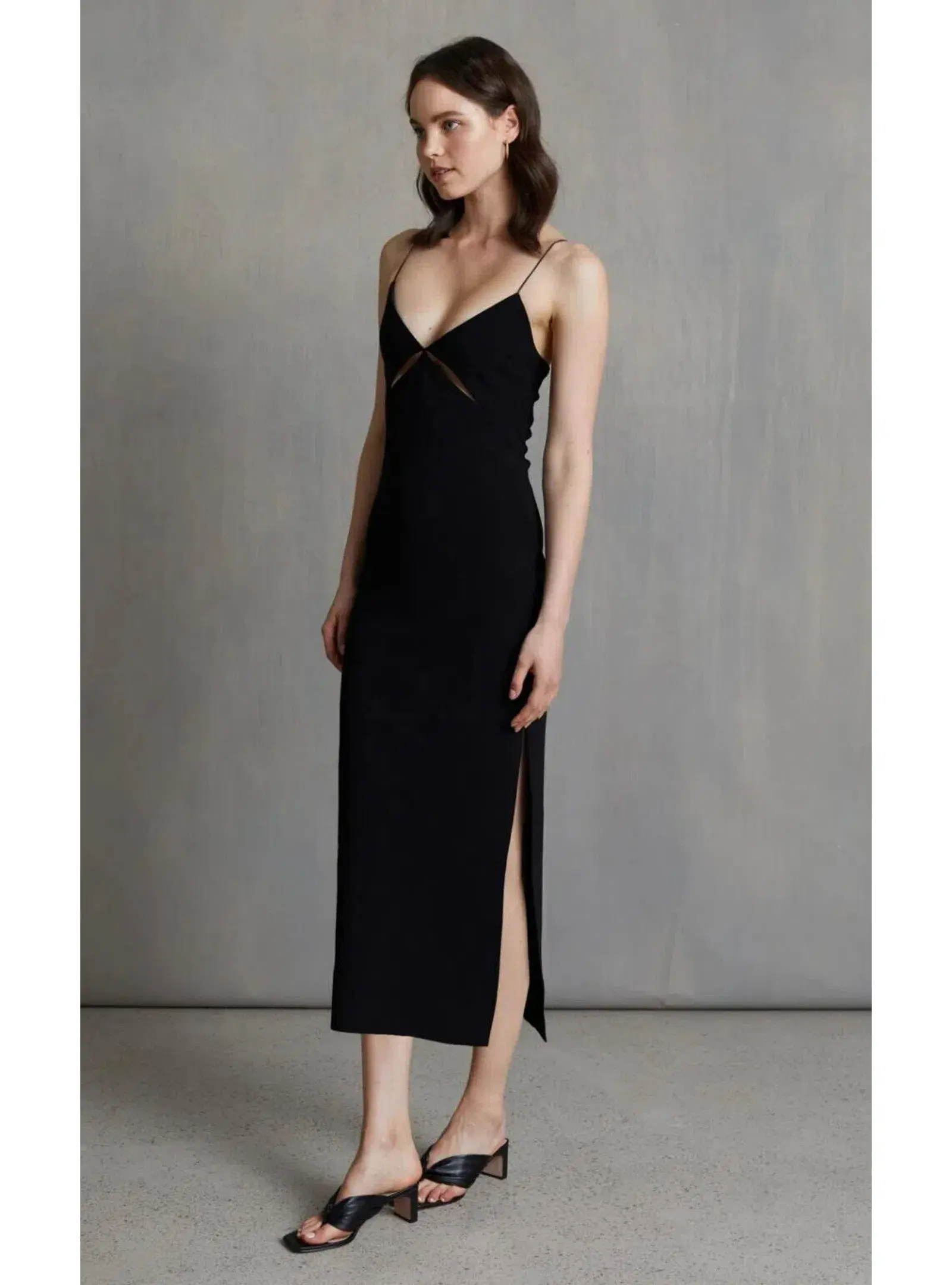Bec & Bridge Be Mine Midi Dress Black Size AU 8  - Image 2