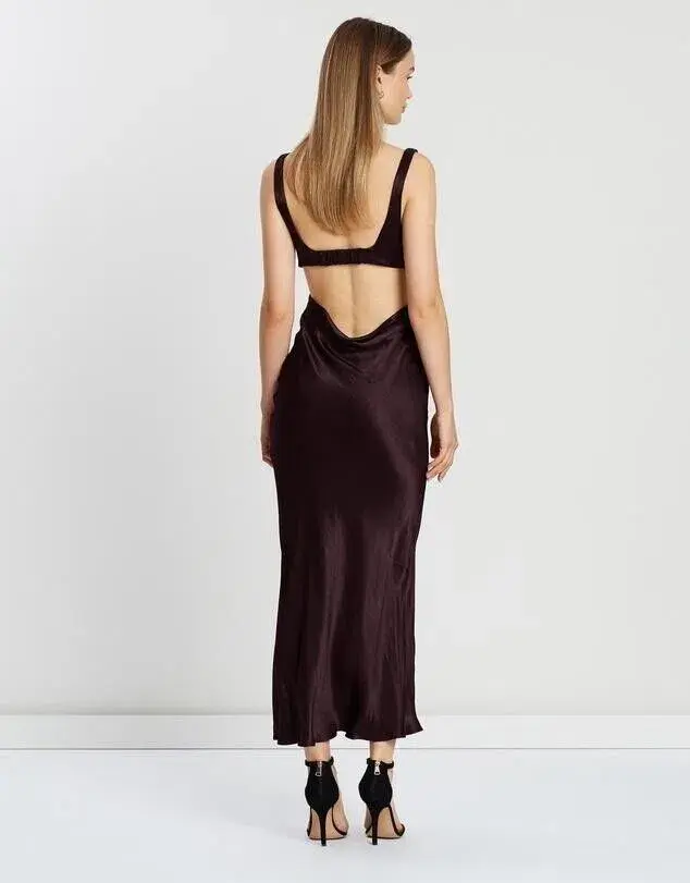 Bec & Bridge Caroline Cut Out Dress Plum Size 8  - Image 4