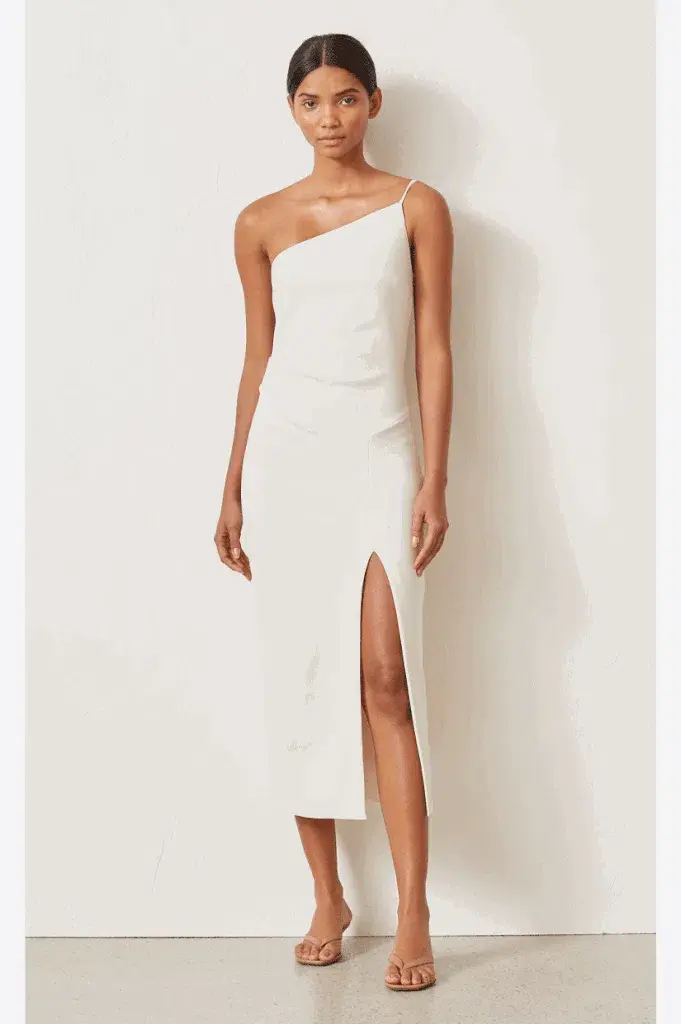 Bec & Bridge Dominique Midi Dress Vanilla Bean Size 12 for rent on The Volte - main image