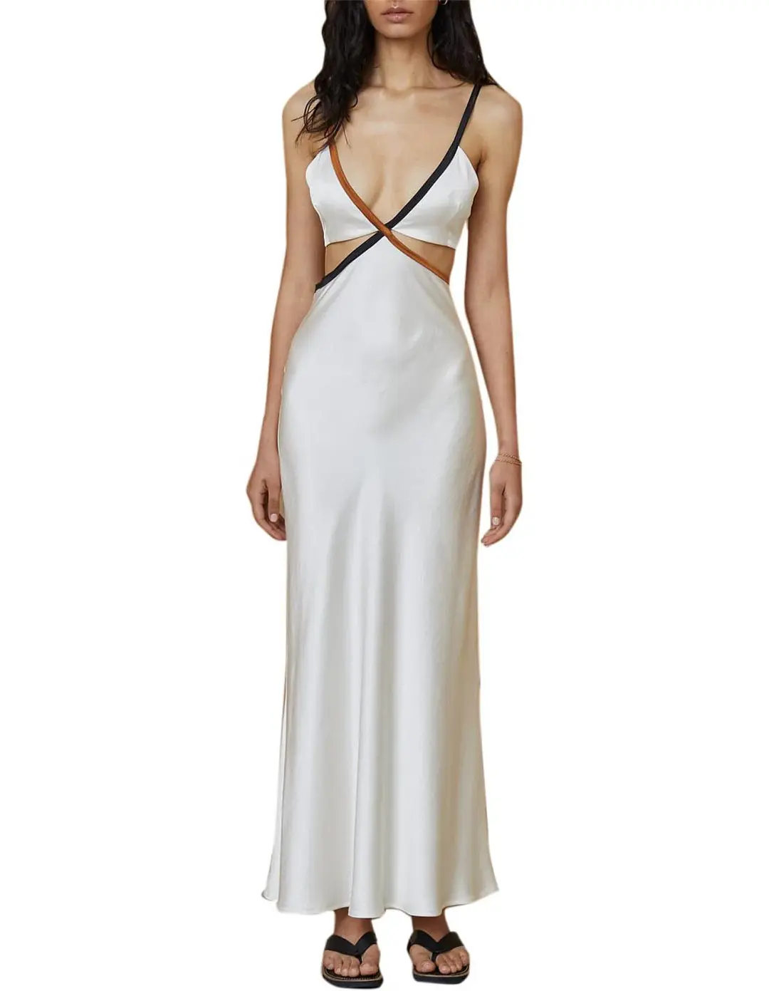 Bec & Bridge Toi Et Moi Midi Dress Ivory Size 12  for rent on The Volte - main image
