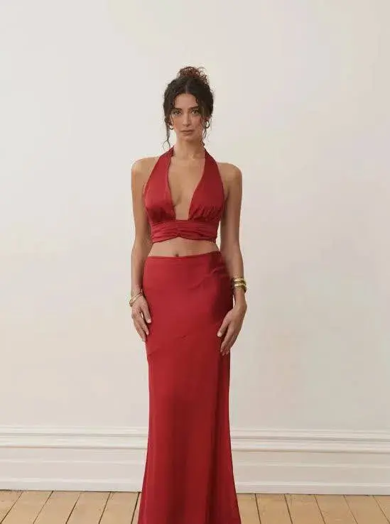 Arcina Ori Rosalina Set Red Size XS /Au 6  for rent on The Volte - main image