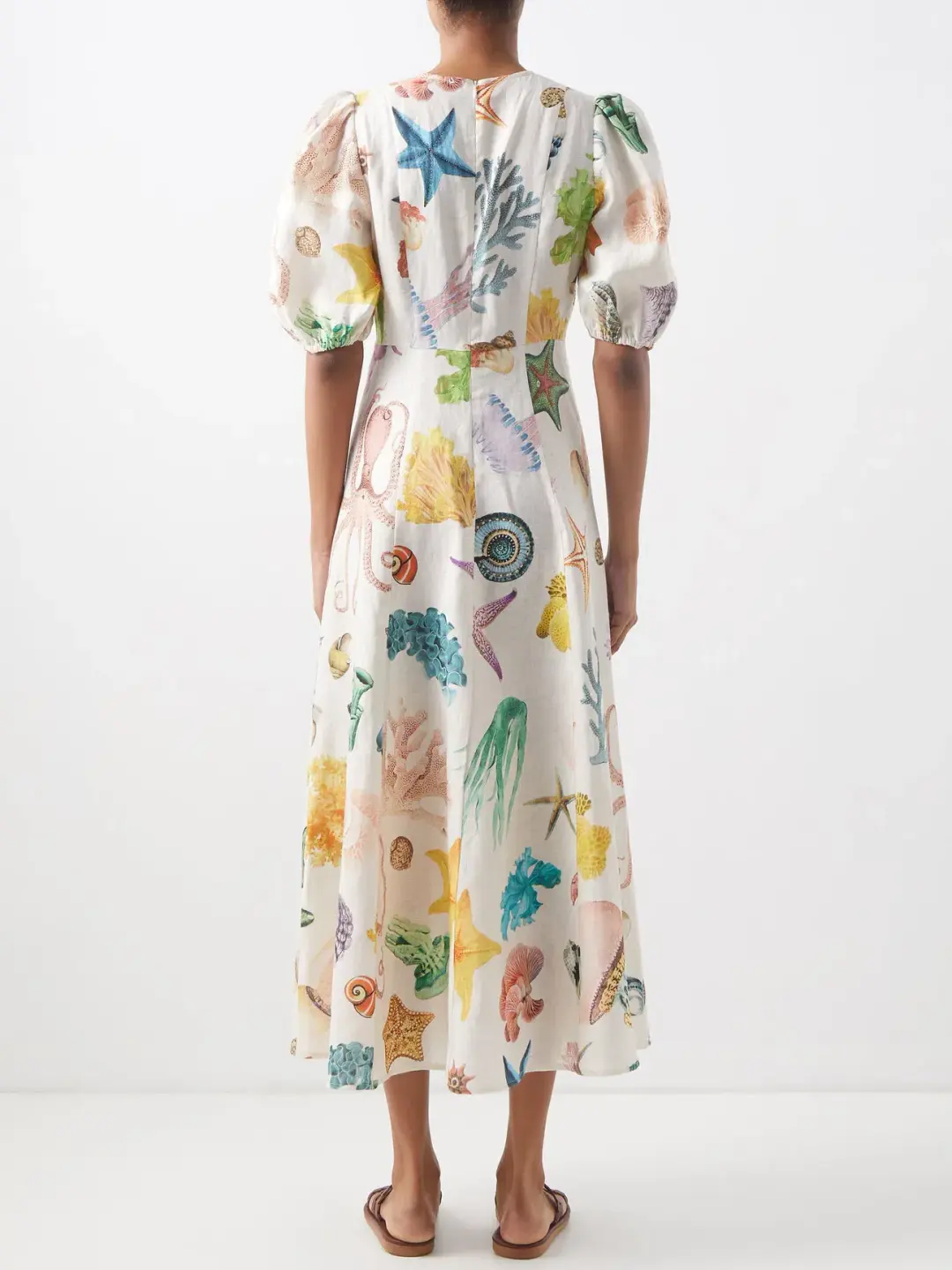 Alemais Adella Atlantis Midi Dress Print Size 14  for rent on The Volte - main image