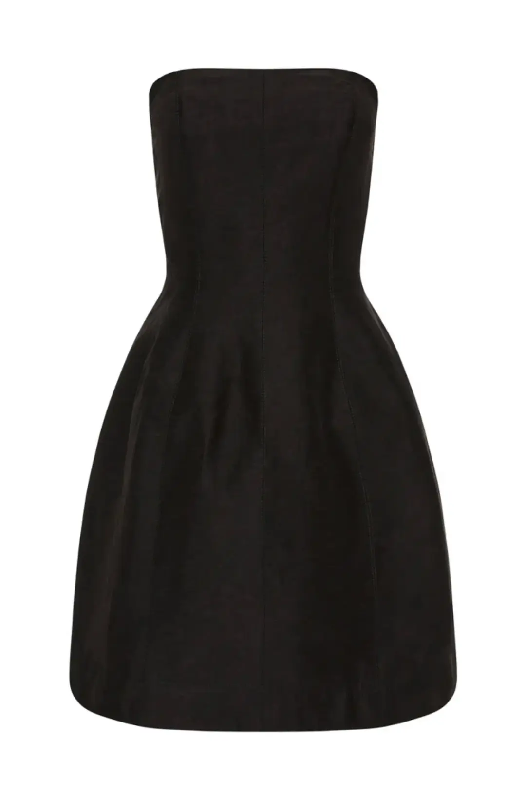 Aje Baret Mini Strapless Dress Black Size 6  for rent on The Volte - main image
