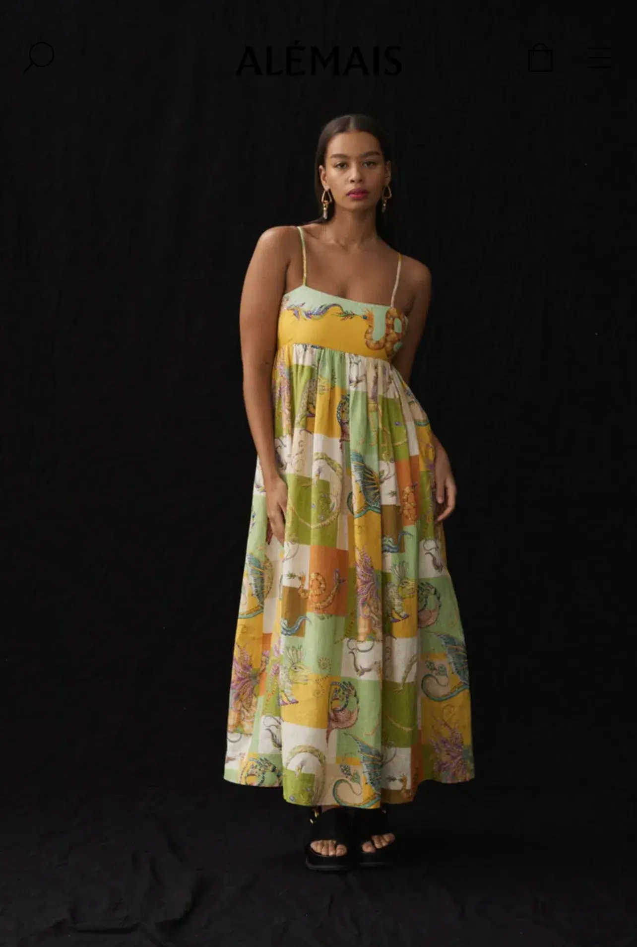 Alemais Jerome Midi Dress Multi Size 8 - Image 6