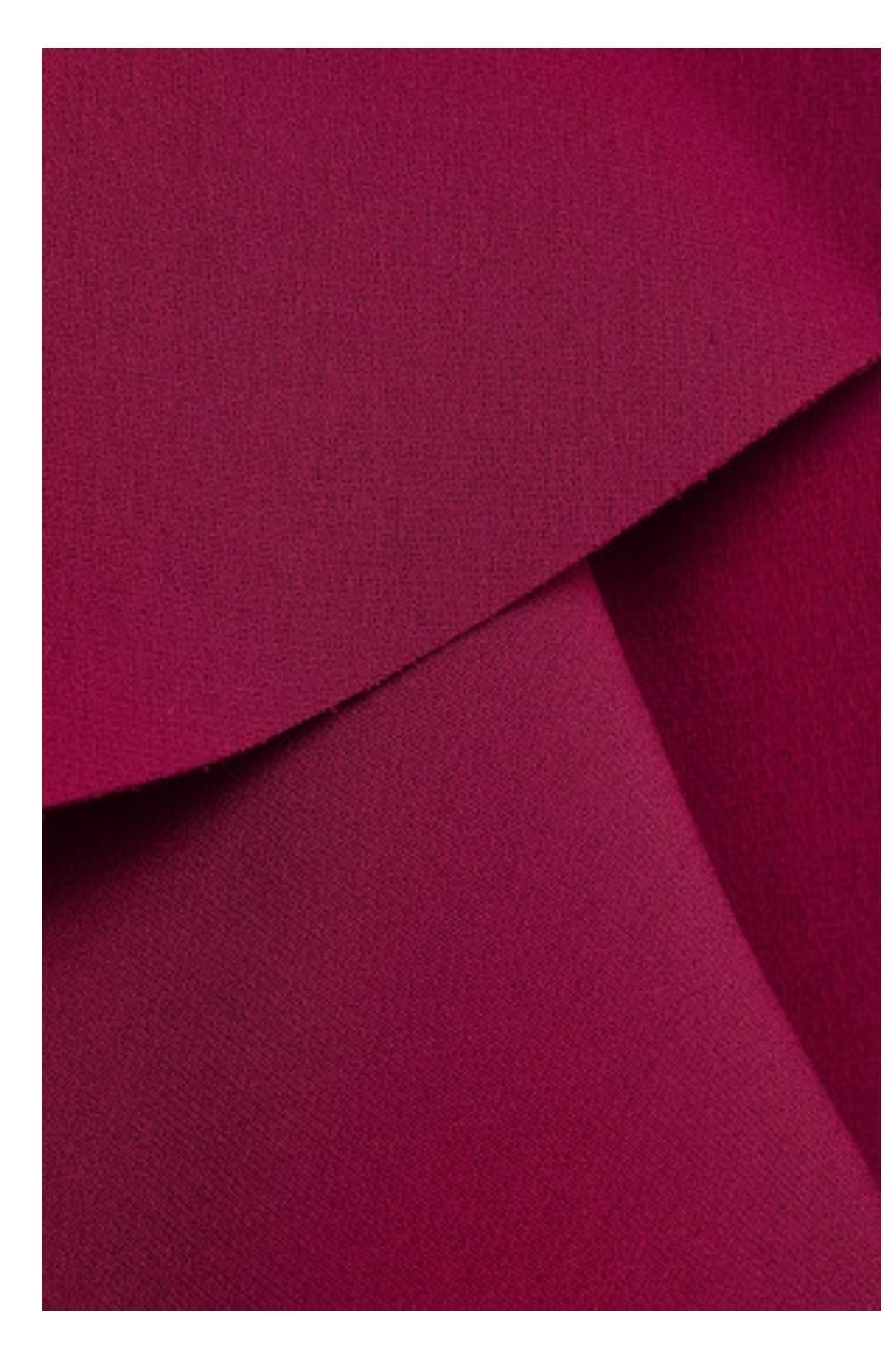 Cinq a Sept Kimberlin Ruffled Brushed Crepe Mini Dress Magenta Size 10 - Image 4