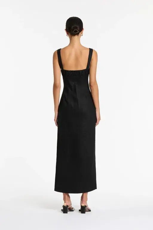 Sir The Label Bettina Midi Dress In Black Size 8 for rent on The Volte - main image