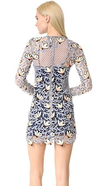 Self Portrait Guipure Lace Mini Dress Size 10 - Image 3