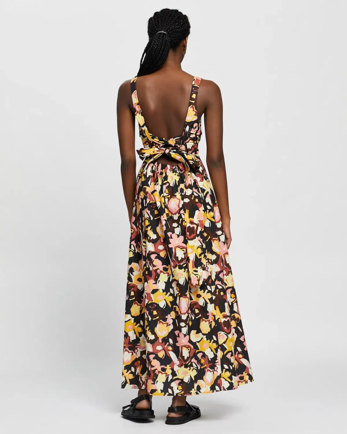 Camilla and Marc Delfino Split Skirt Midi Dress Multi Size 8 - Image 3