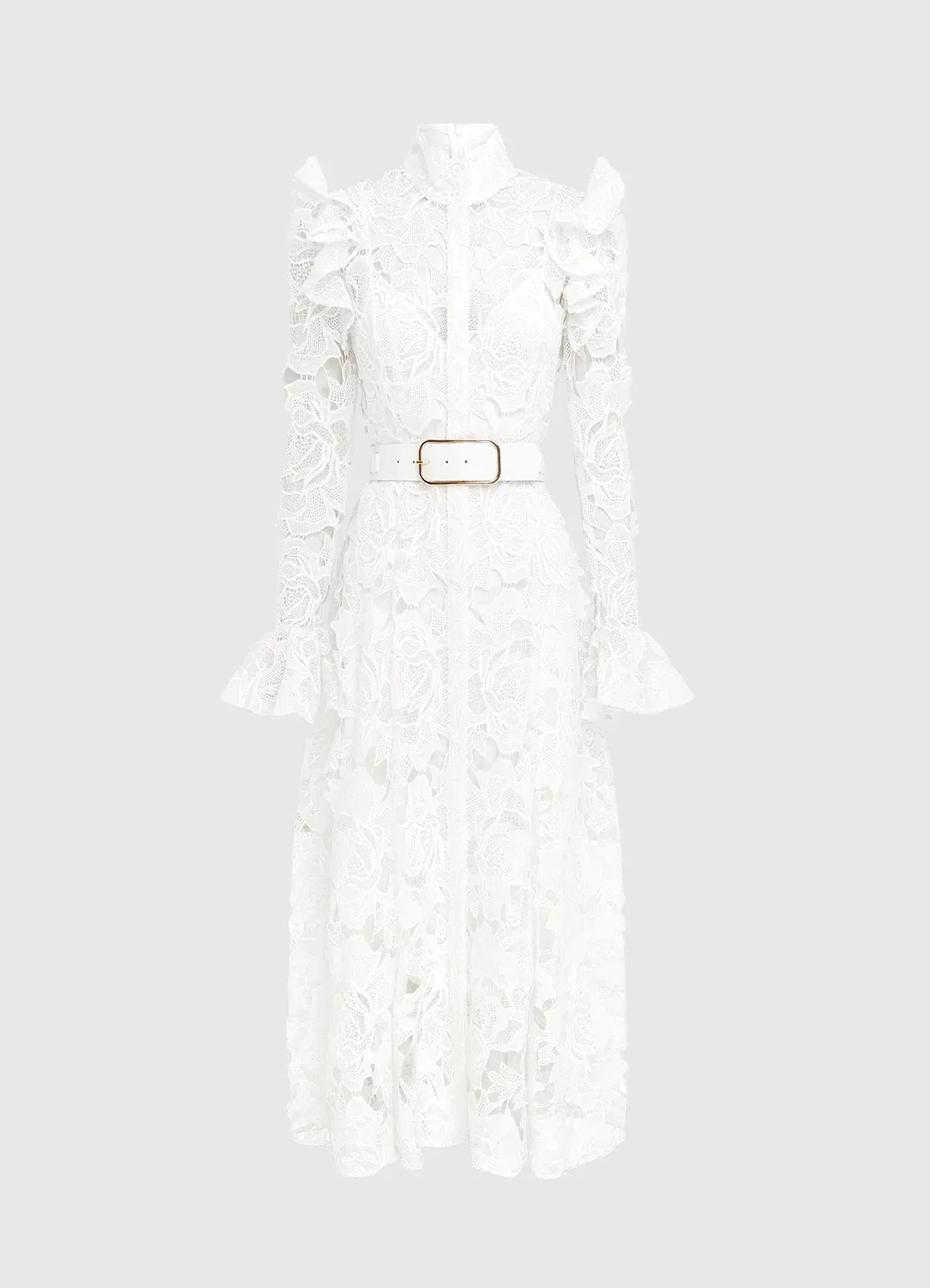 Leo Lin Aliyah Butterfly Sleeve Midi Dress Snow Size 10 - Image 2