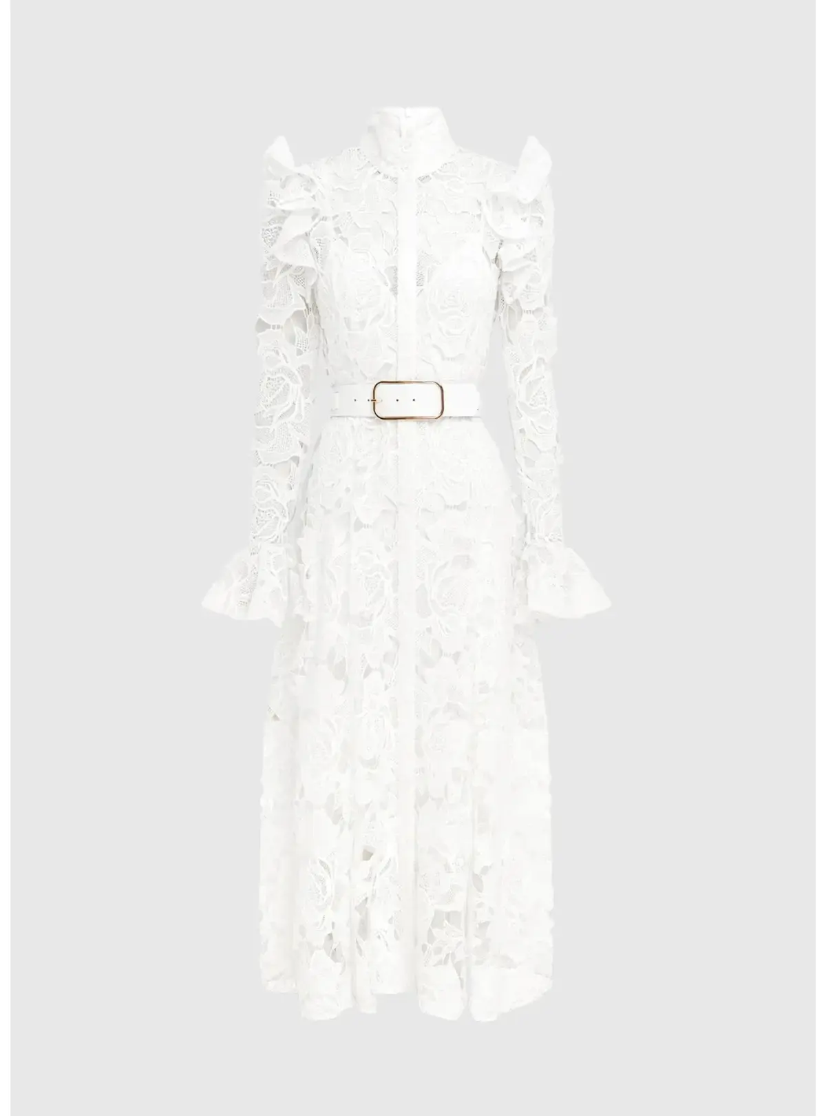 Leo Lin Aliyah Butterfly Sleeve Midi Dress Snow Size AU 12  - Image 5