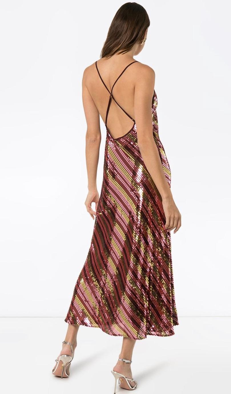 Rixo Sylie sequinned embellished midi dress Size 12 - Image 4