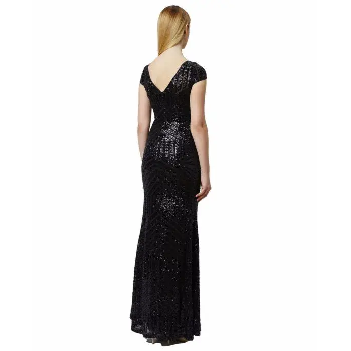 Langhem Ida Sequin Gown Black Size 18 - Image 2