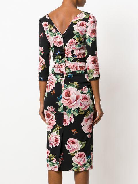 Dolce & Gabbana Rose Pink Print Dress Size 12 - Image 2