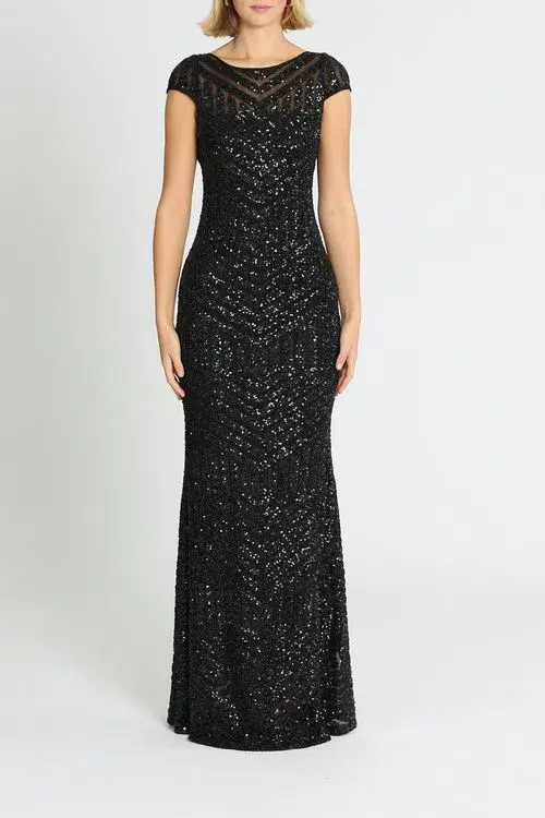 L'amour Grace Gown Black Black Size 12 - Image 1